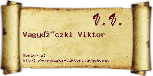 Vagyóczki Viktor névjegykártya