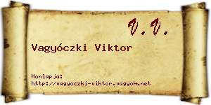 Vagyóczki Viktor névjegykártya